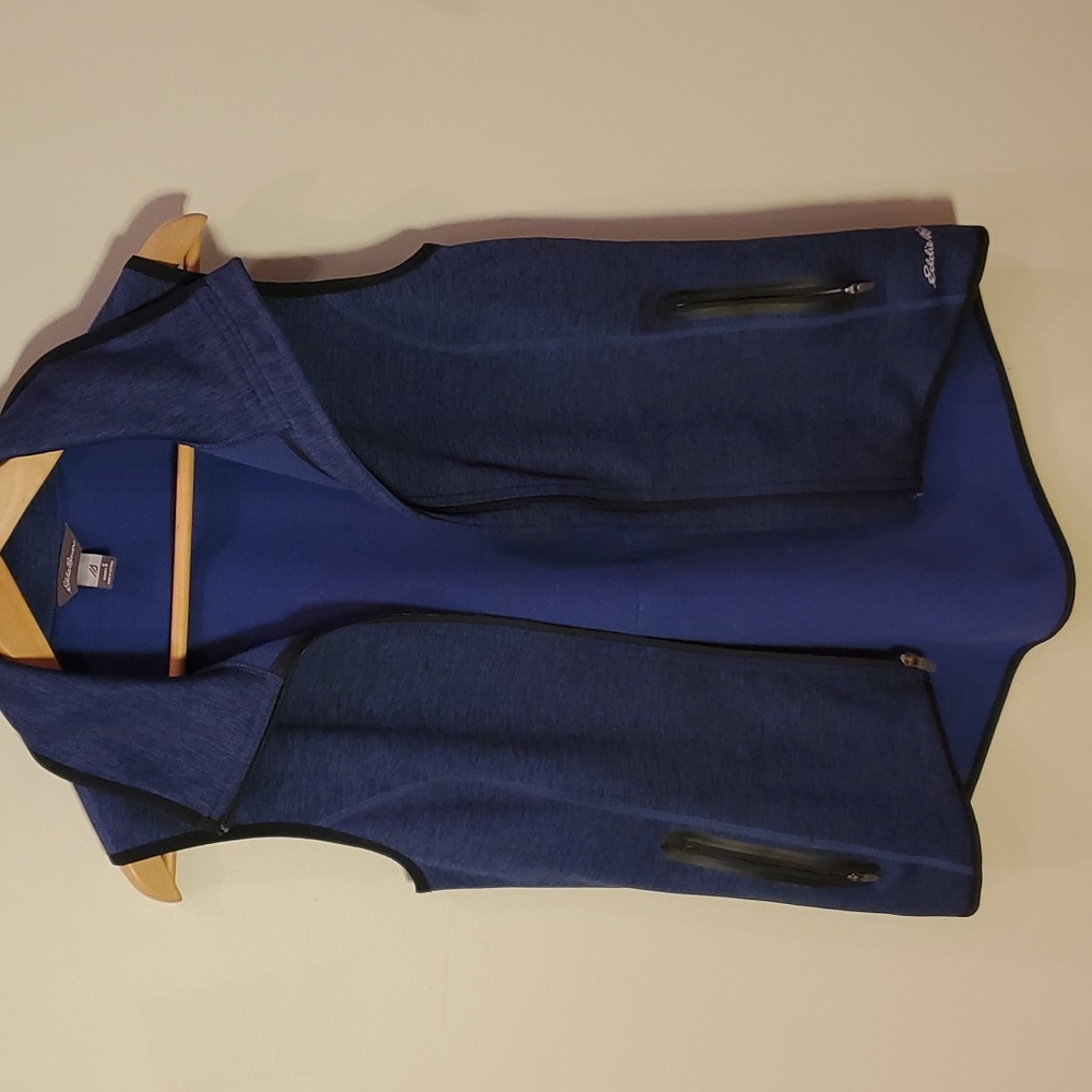 Royal blue zip up vest by Eddie Bauer